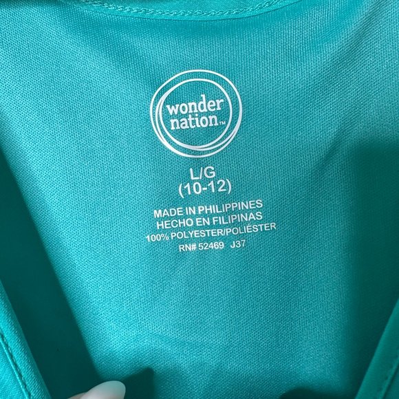 Wonder Nation Teal Belted Top Girls Large - Picture 3 of 4